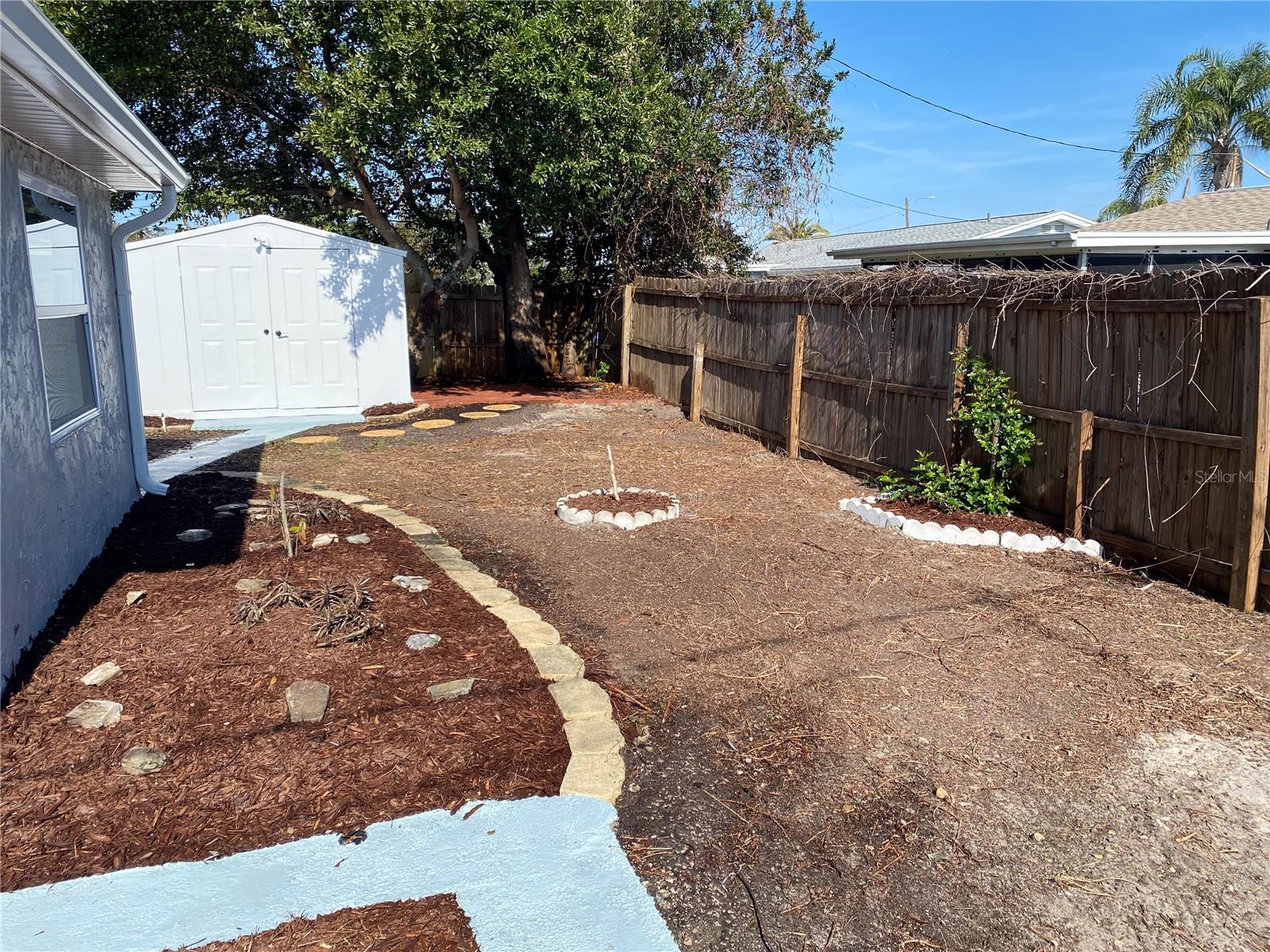 Back Yard with Shed