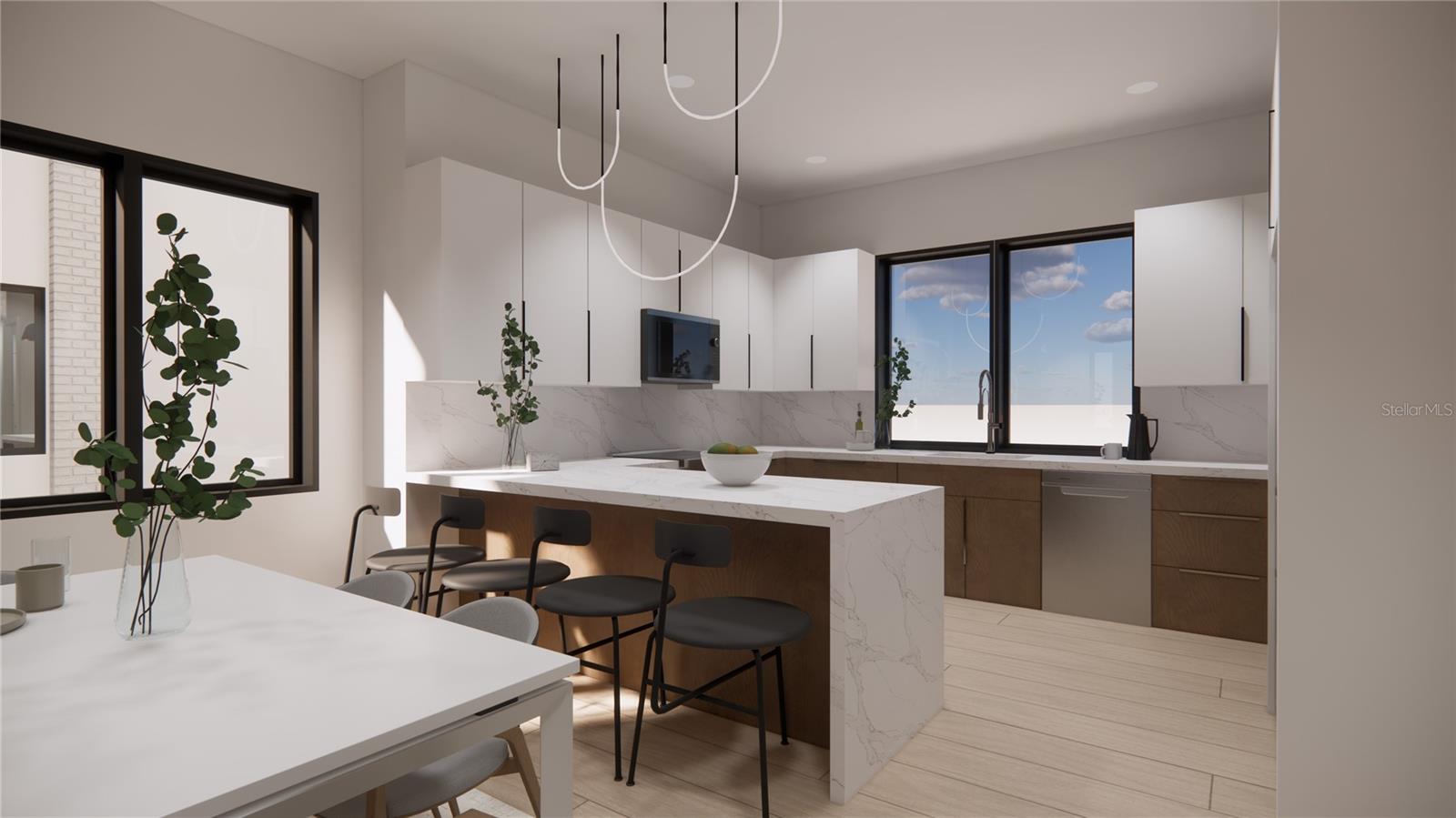 Kitchen - Builder Renderings, Virtual furniture