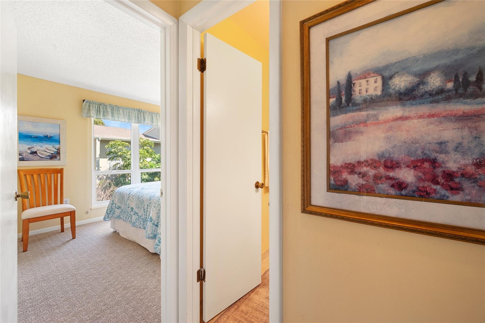 Hallway between bedrooms