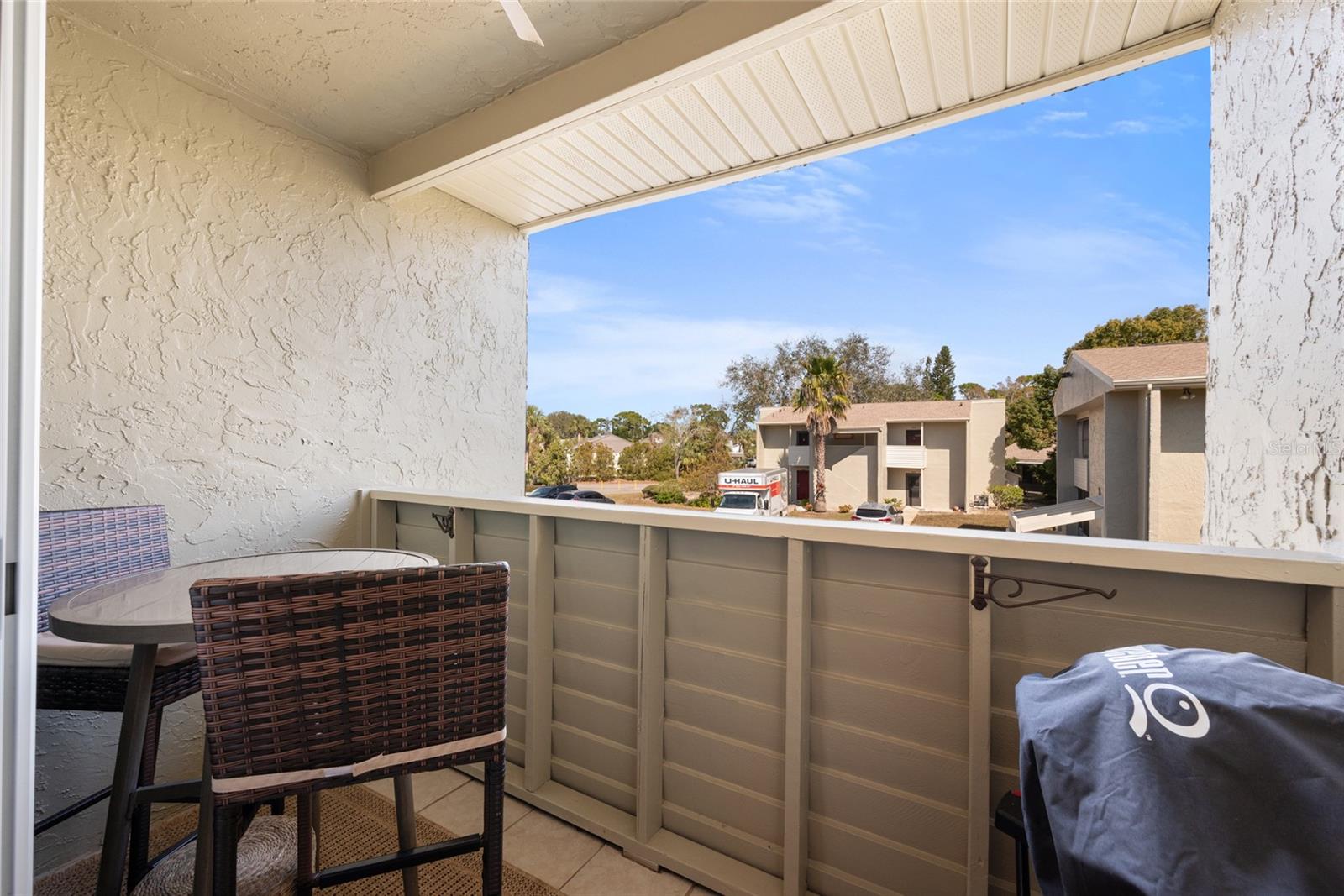 Enjoy outdoor space from your front balcony off of the dining area