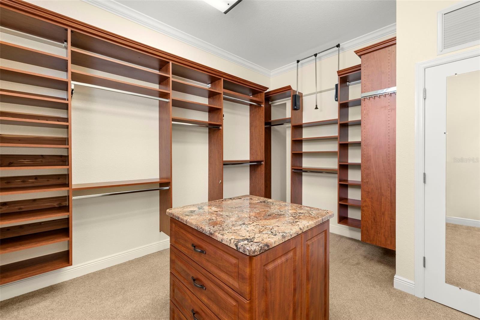 Primary bedroom custom walk in closet