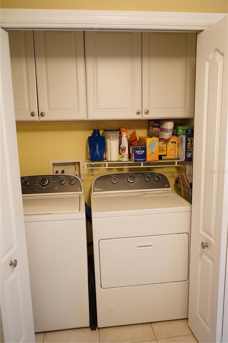 cabinets in laundry closet