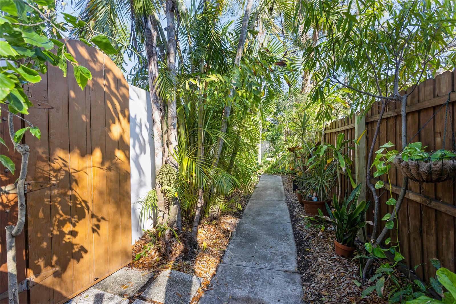 Side entrance to the pool house