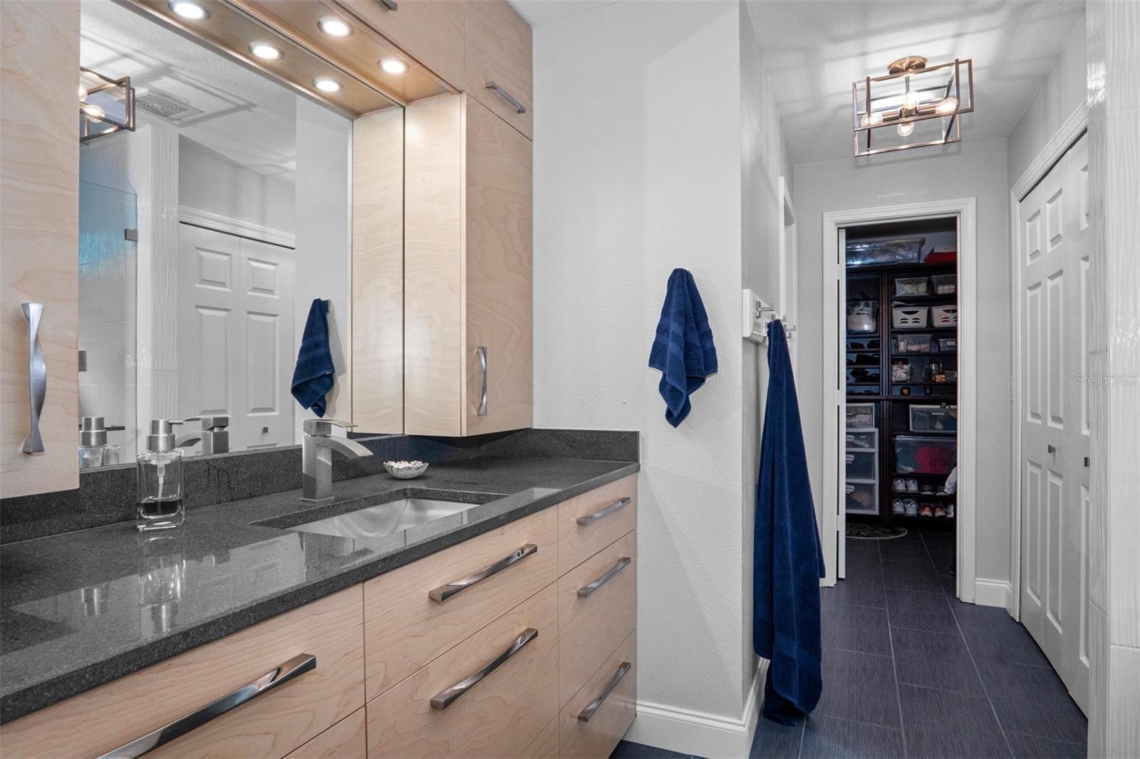 Master Bathroom with Custom Built Cabinets