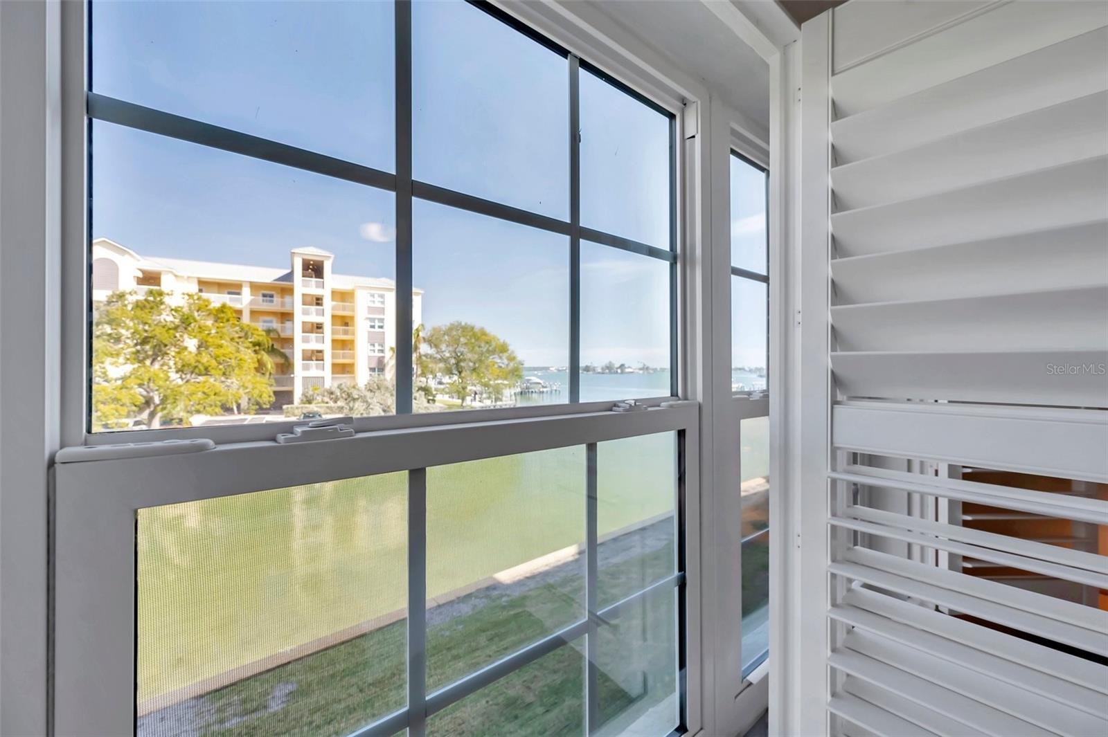 Water view from the primary bedroom