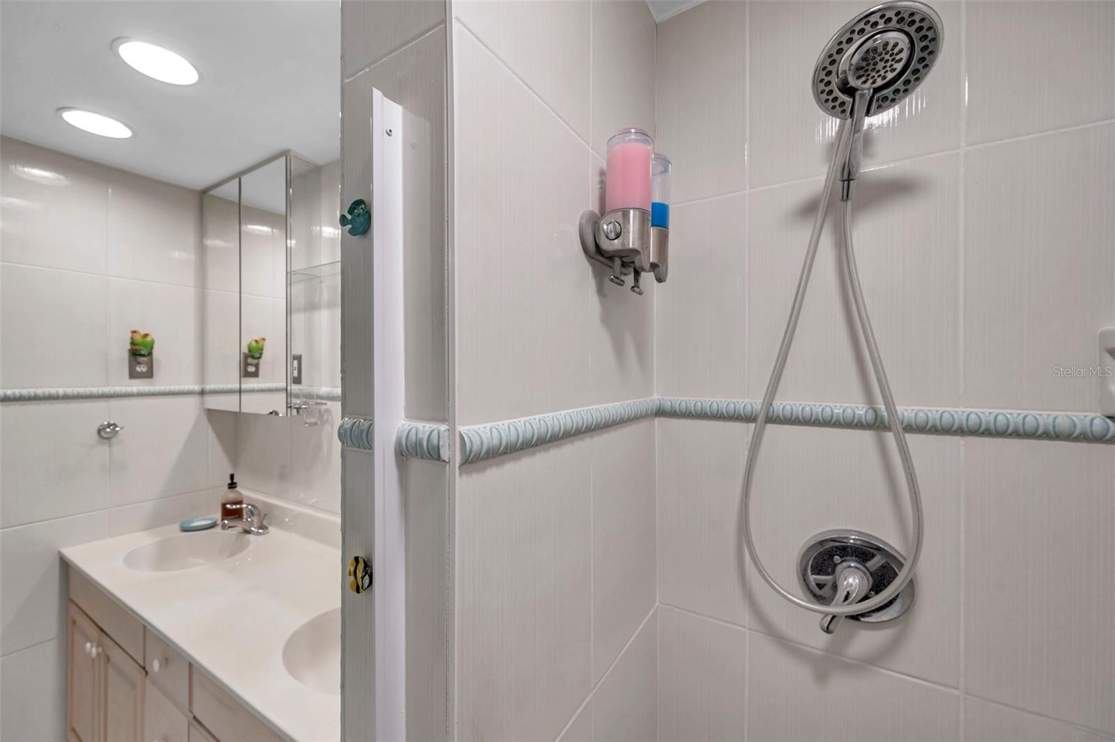 Beautifully updated walk in shower