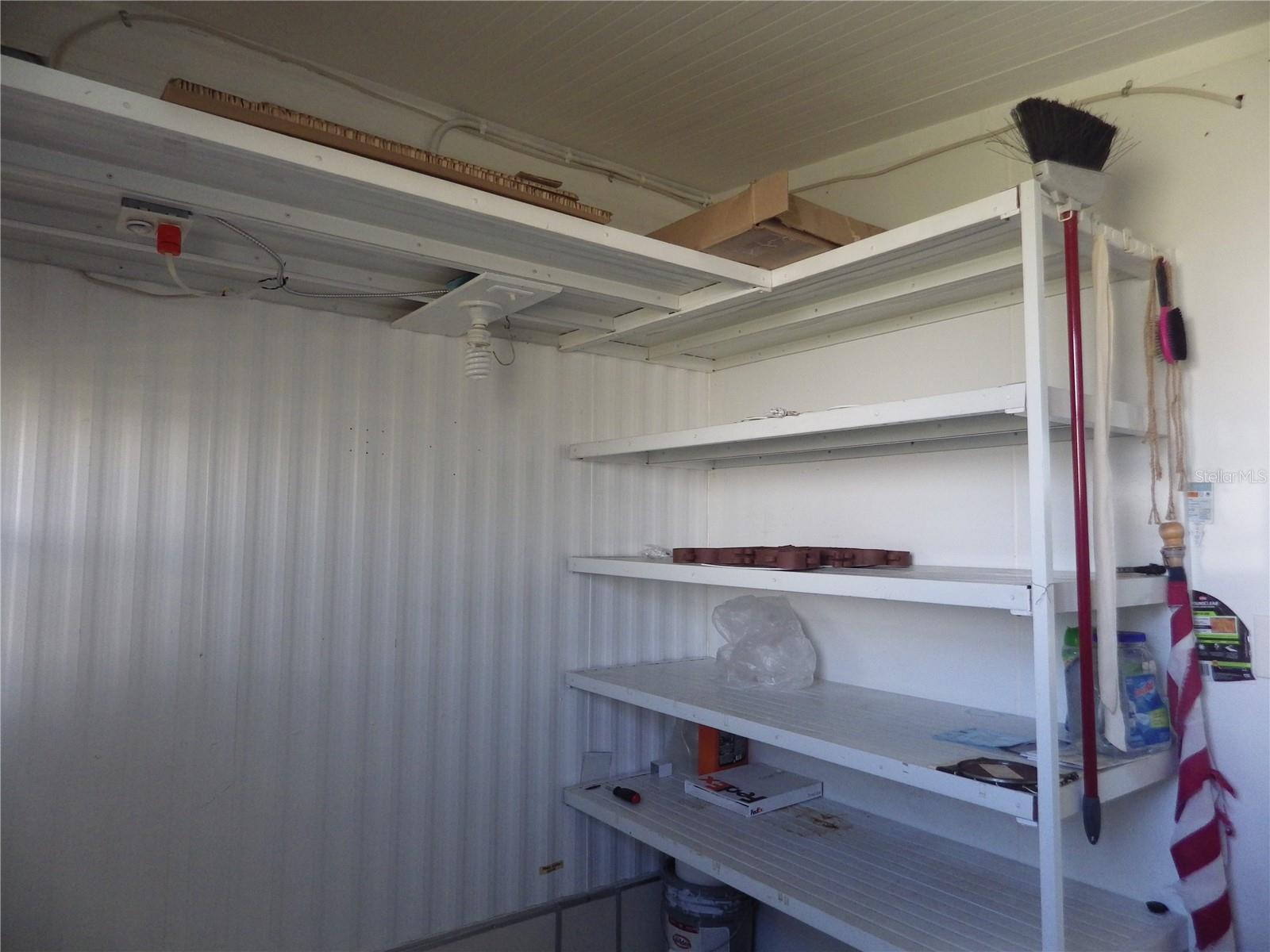 Laundry room shelving and storage