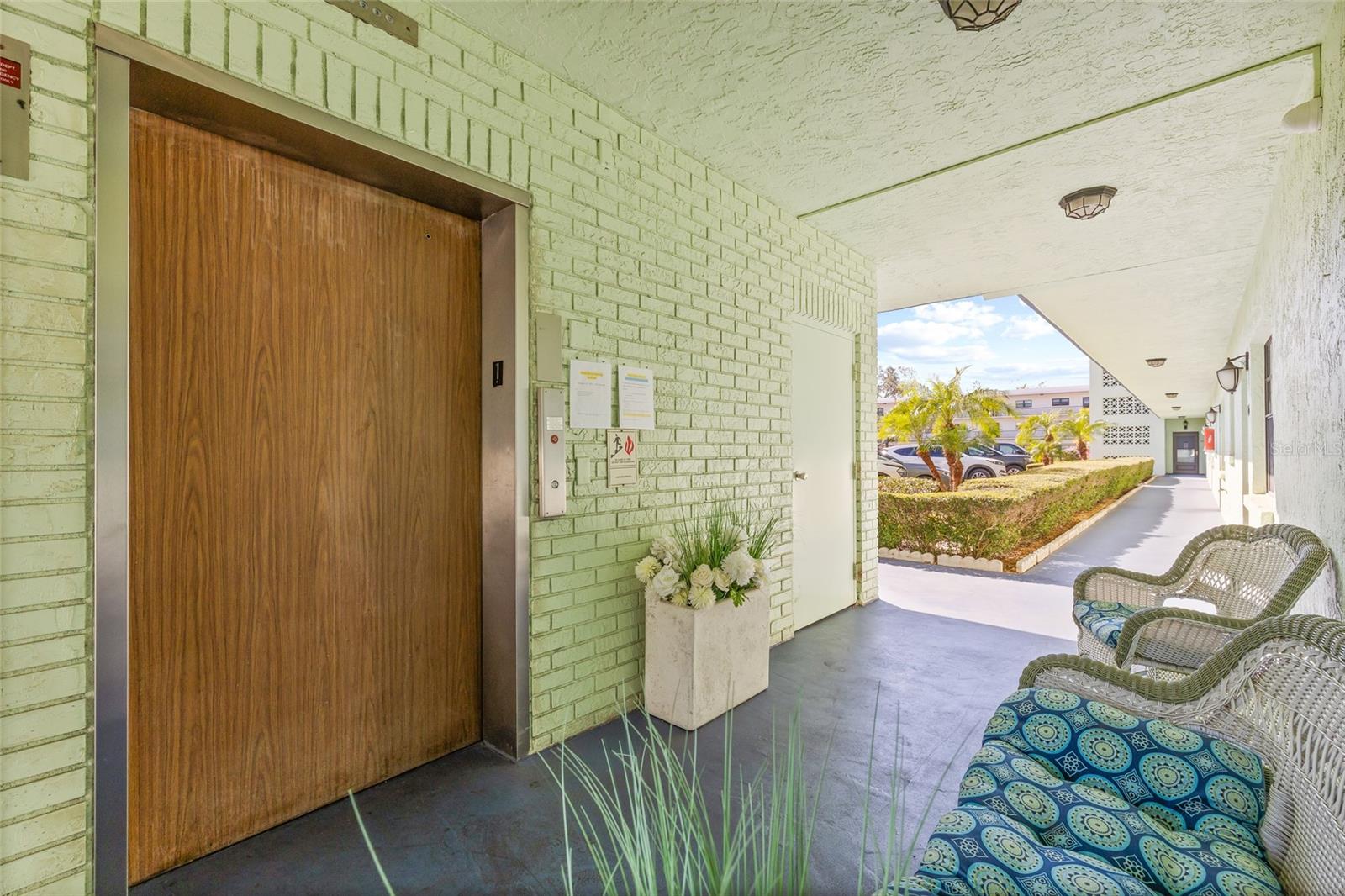Lobby area of the Exeter Building.
