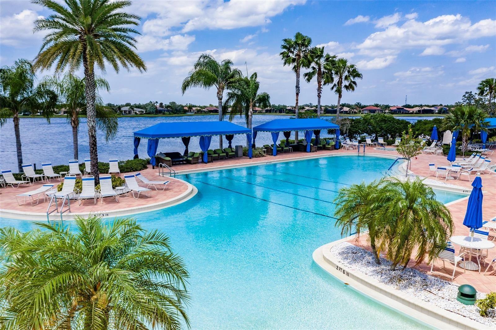 Heated and cooled Beach Entry Pool