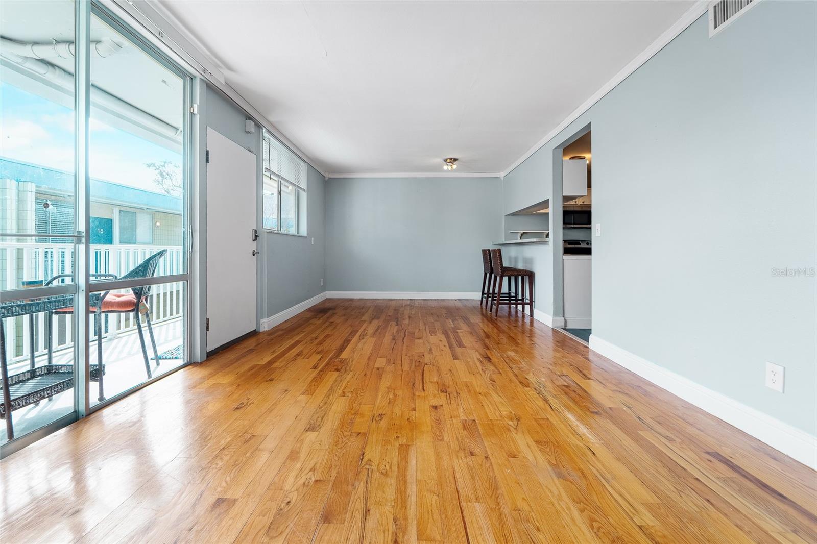 View of living and dining areas