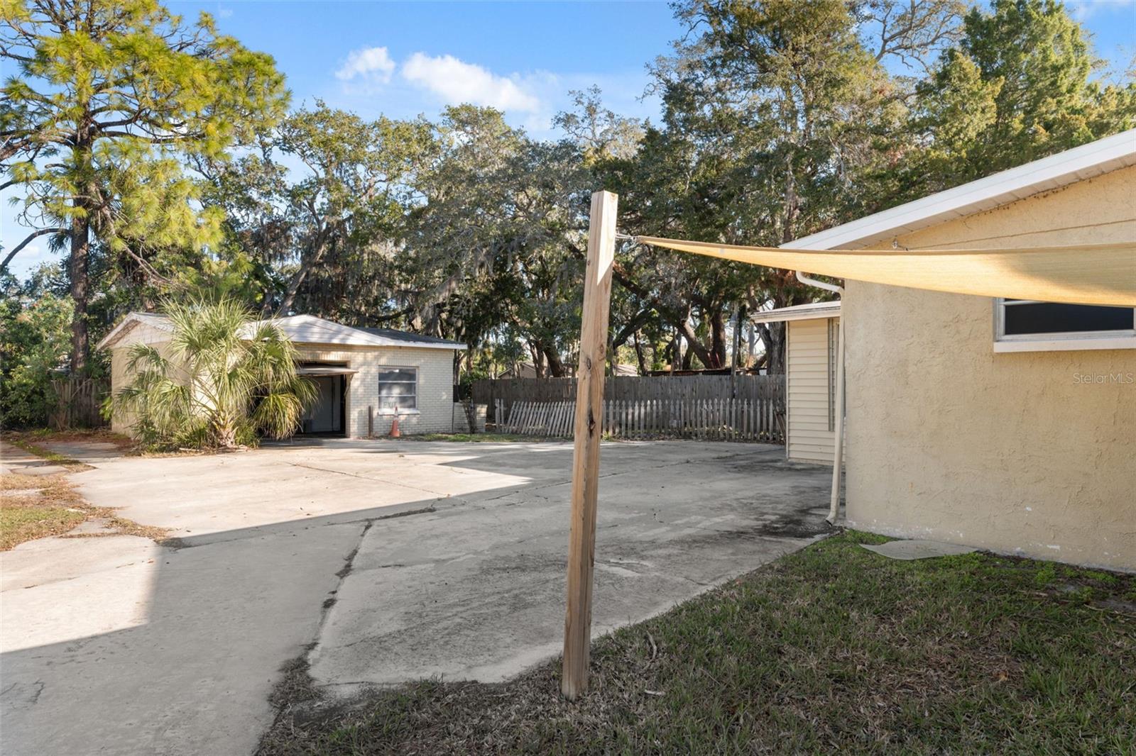 Rear Driveway and Garage