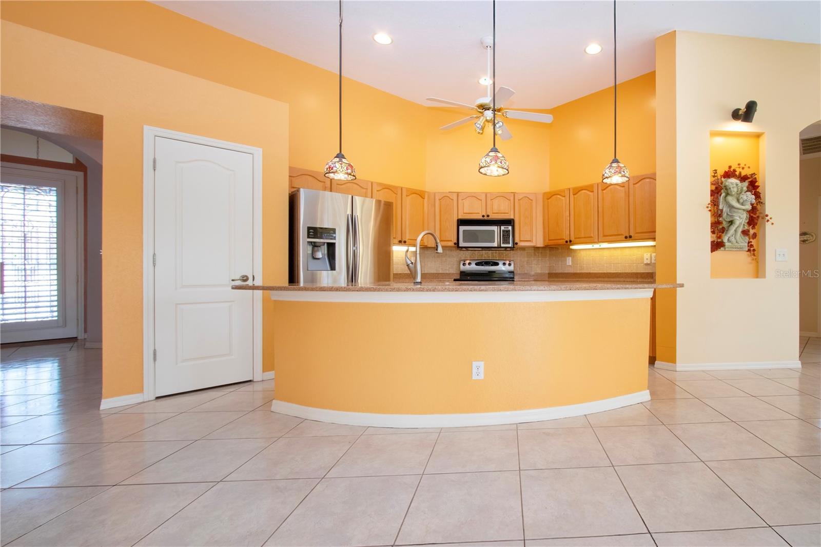 View of Kitchen island