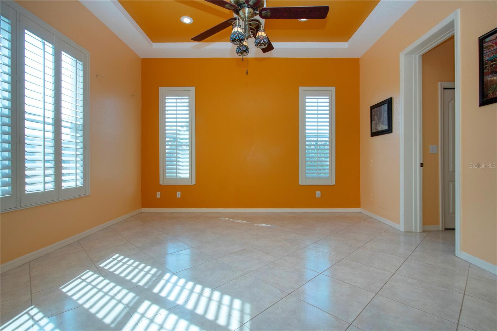 Primary Bedroom with Tray Ceilings