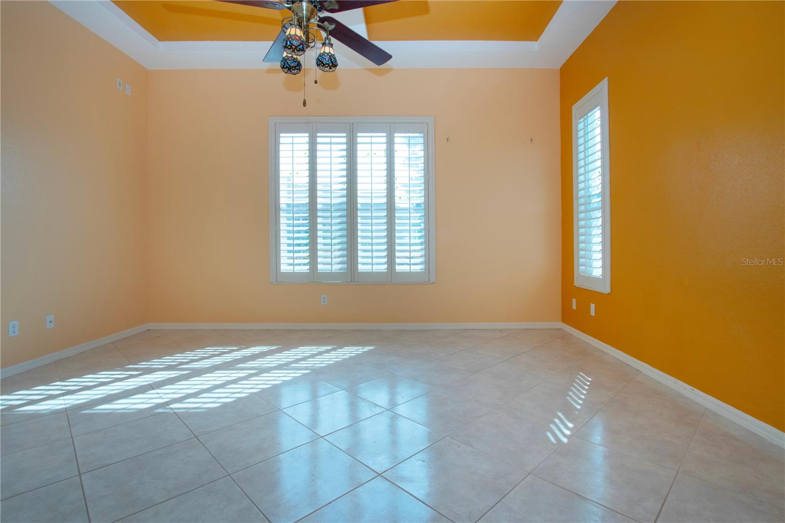 Plantation shutters in Primary Brdroom