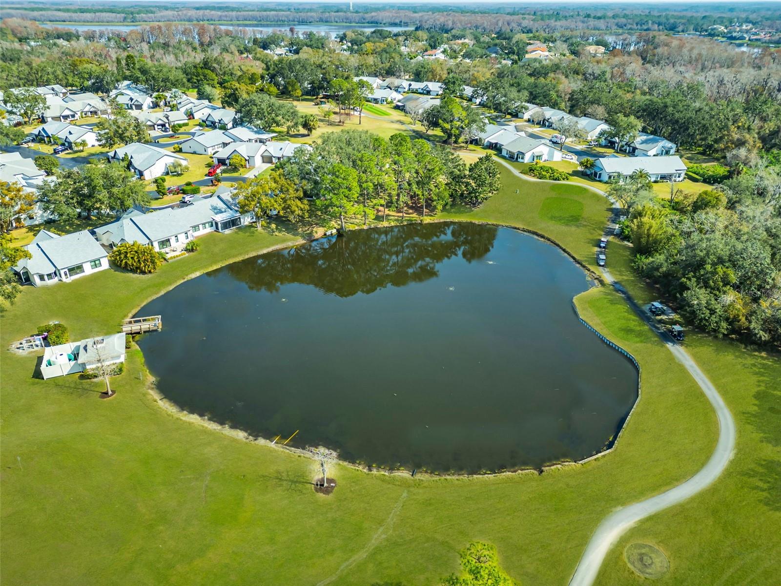 Red Course pond adjacent to Sutton Court~