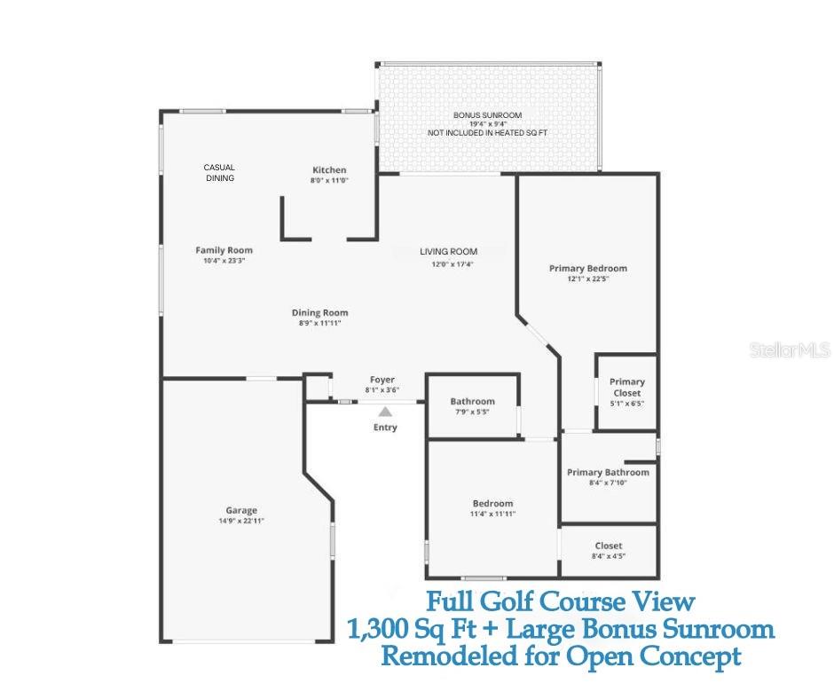 You'll love the open plan and bonus sunroom~