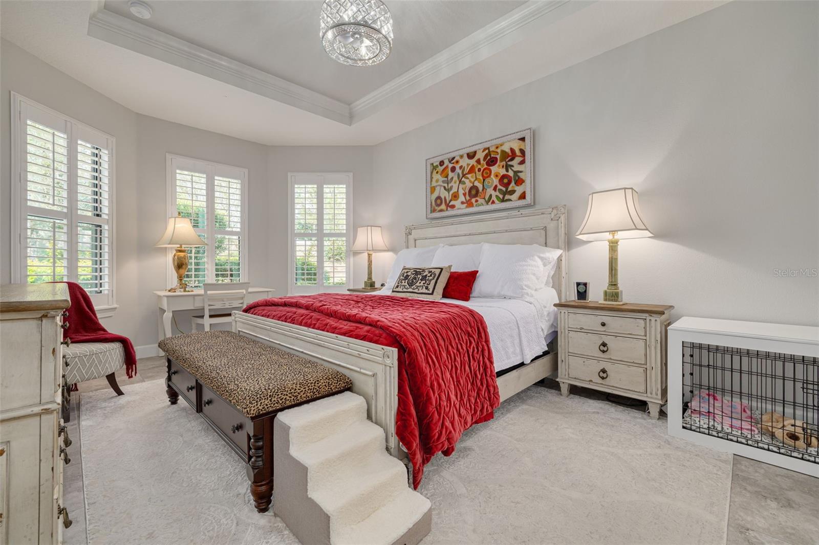 Primary bedroom with plenty of natural light!