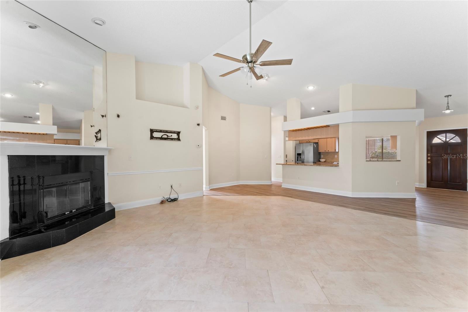 Large open living room