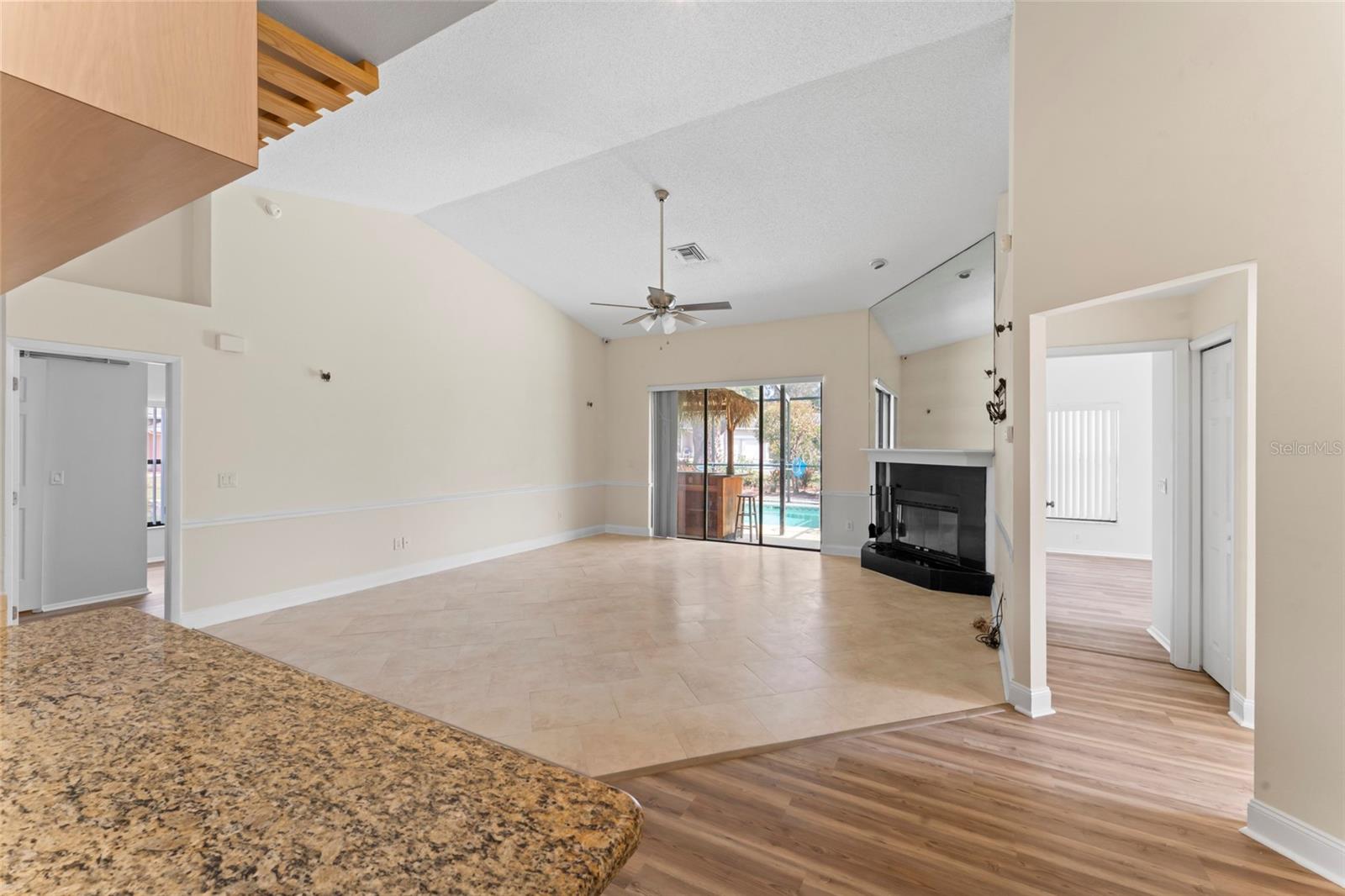 Large open living room