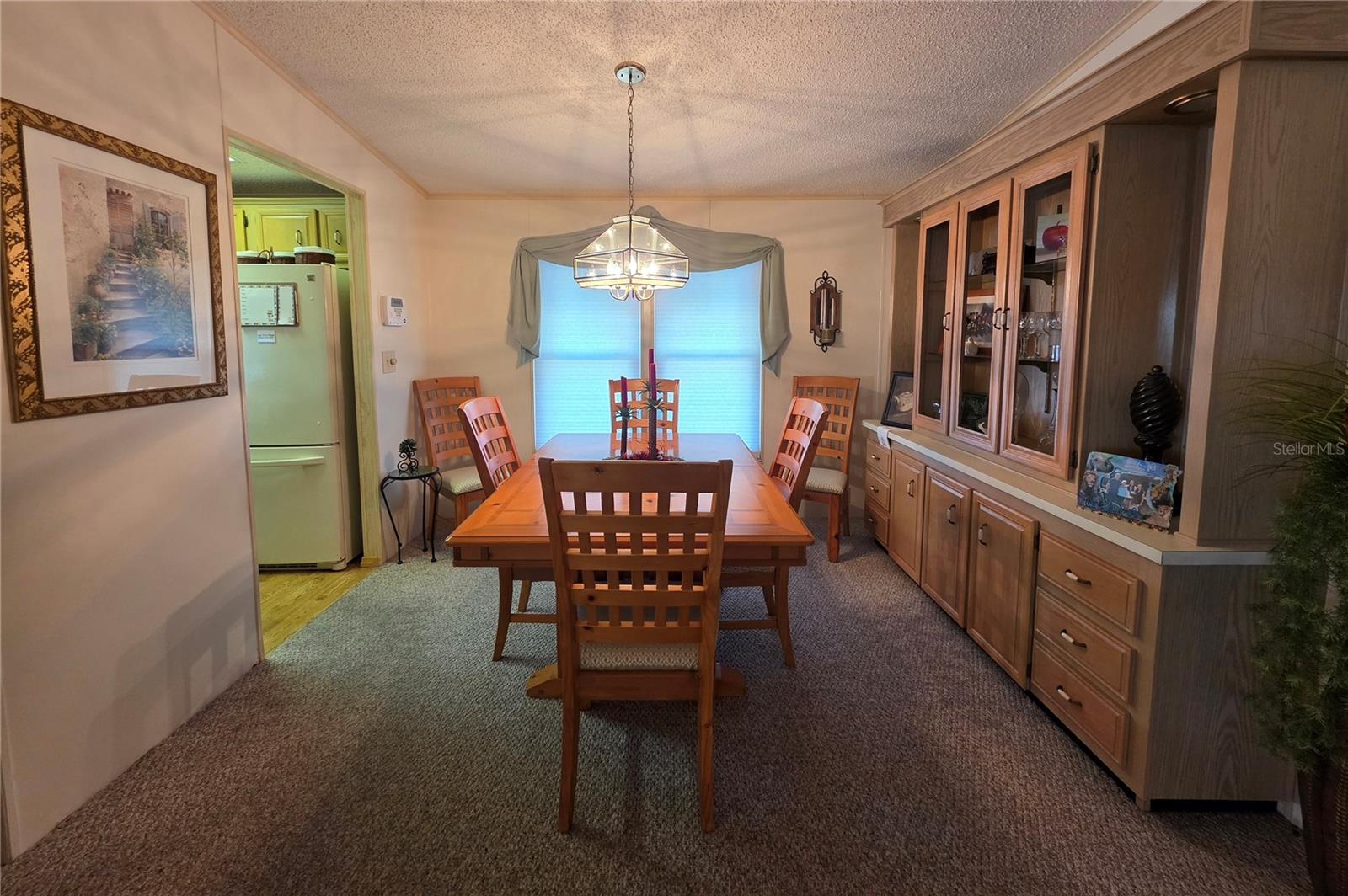 Dining Area with built-in hutch.