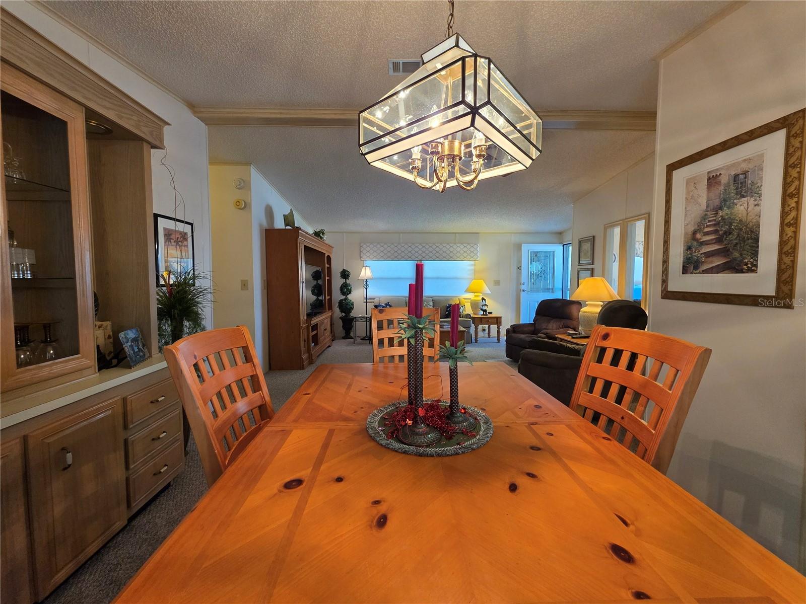 Dining Area with built-in hutch.