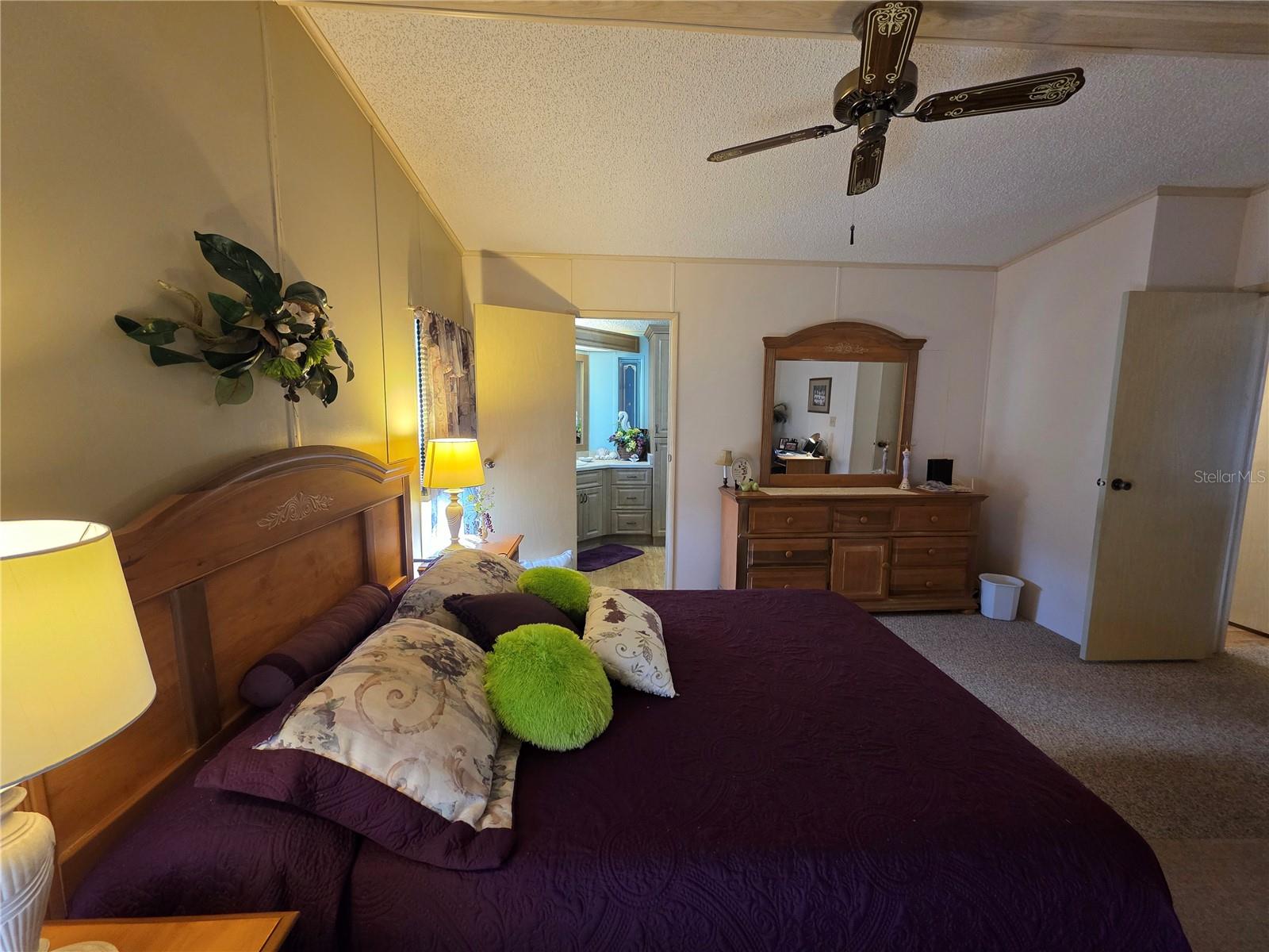 Primary bedroom with walk-in closet & en-suite bathroom.