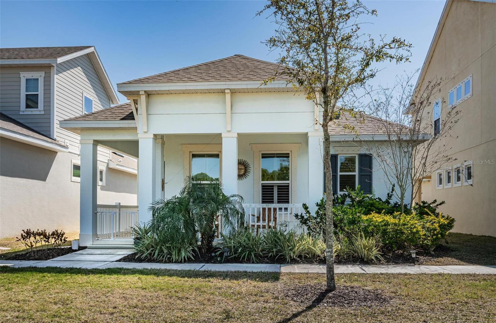 The front of the home has a view of the Preserve.