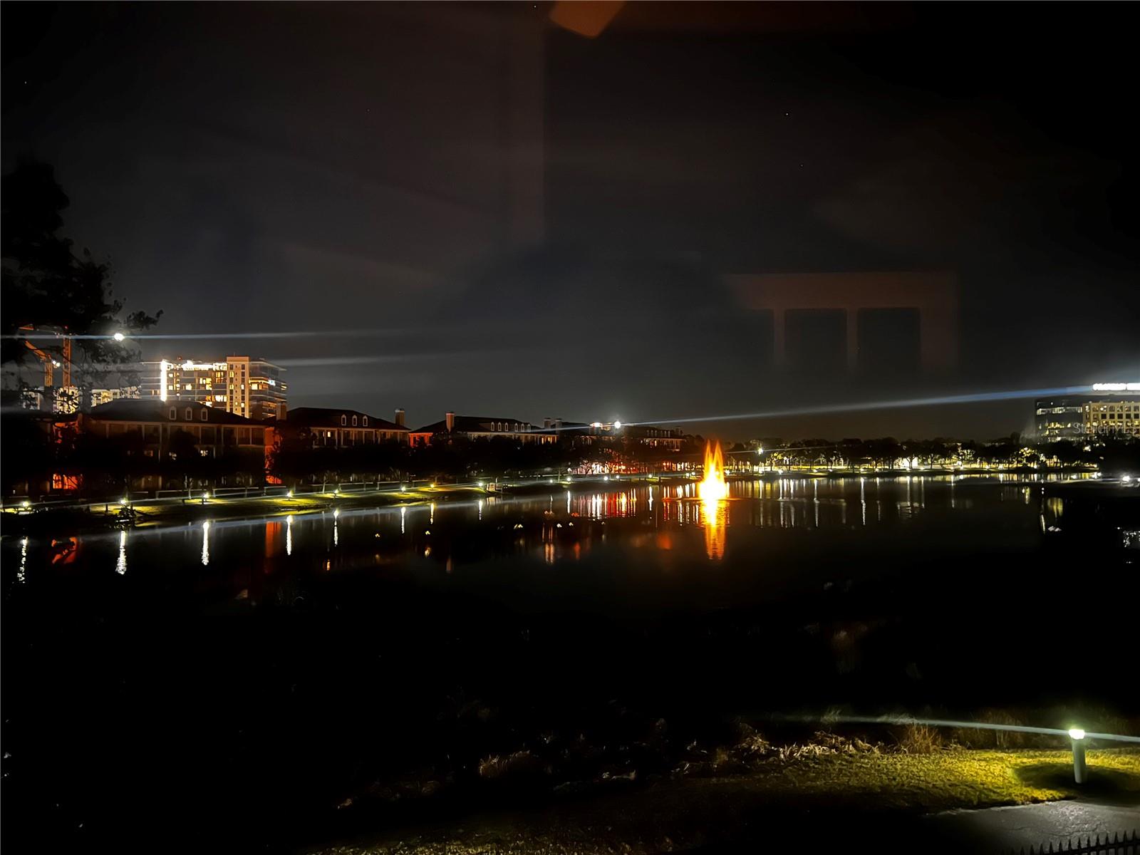 Night views from the primary bedroom / den