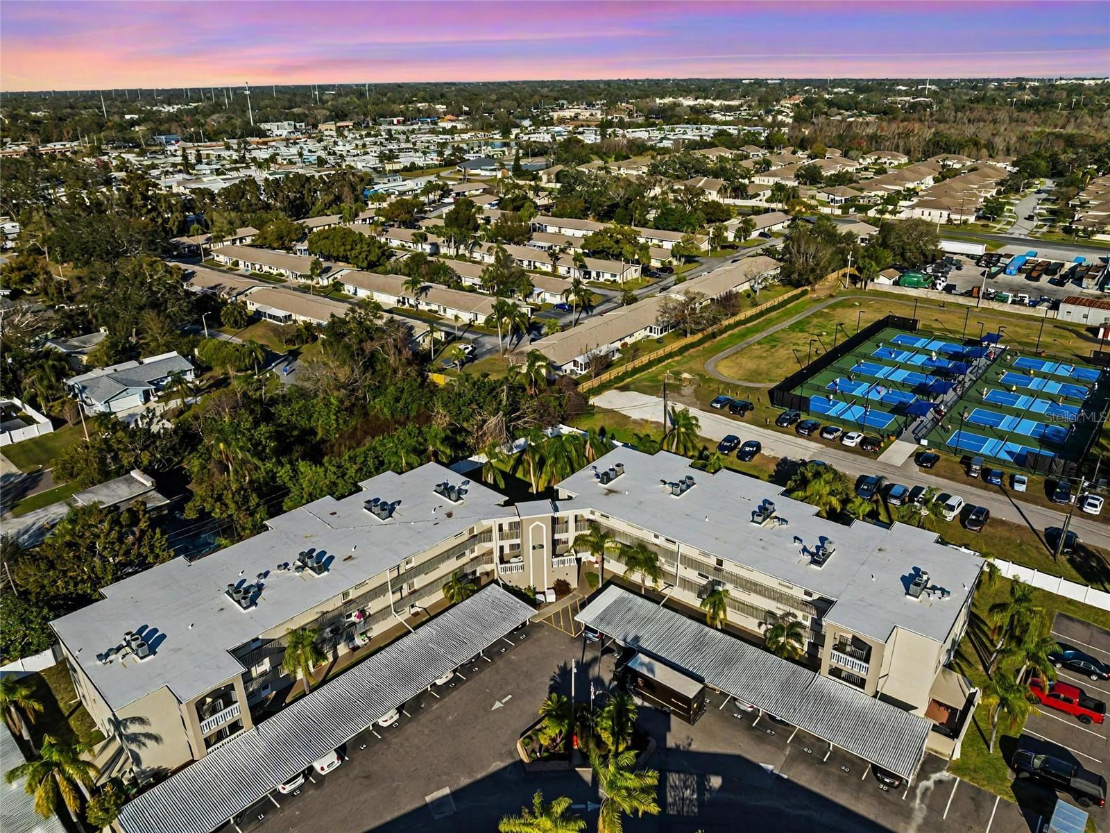 Aerial view of Heather Lake Condominiums