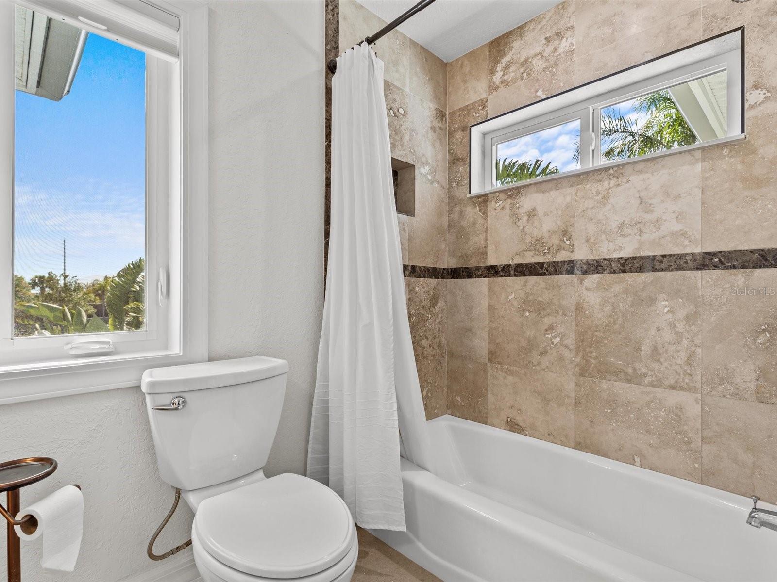 Upstairs guest bathroom