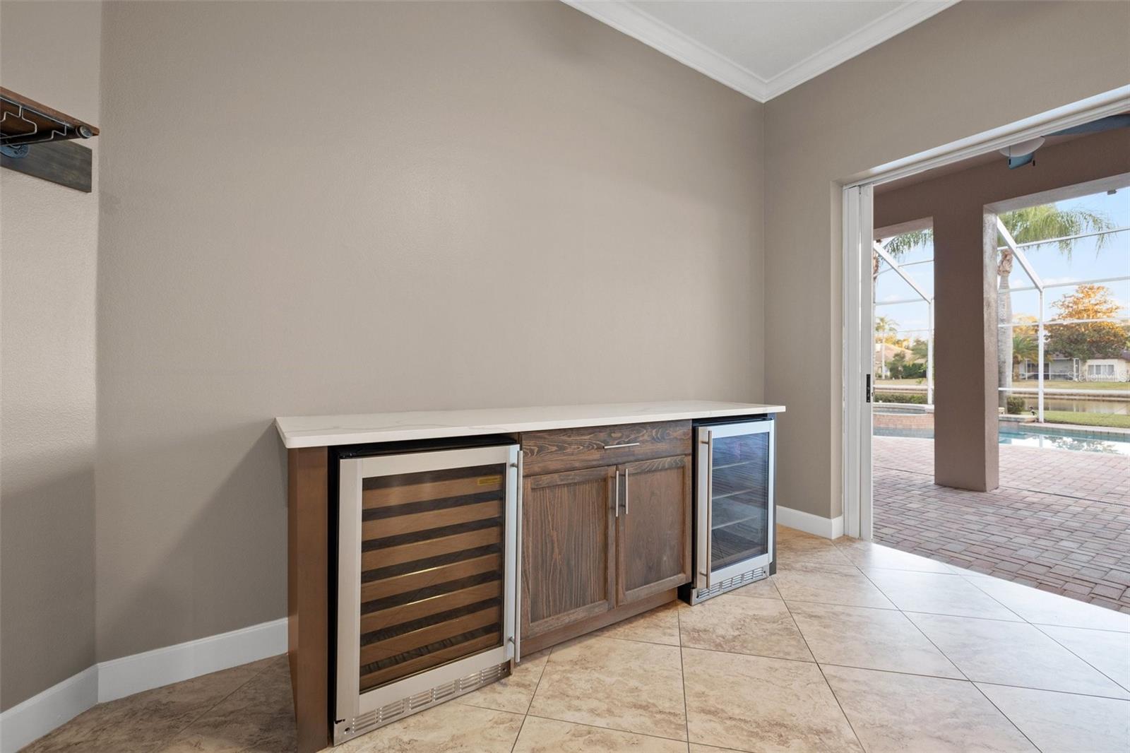 WINE BAR IN LIVING ROOM