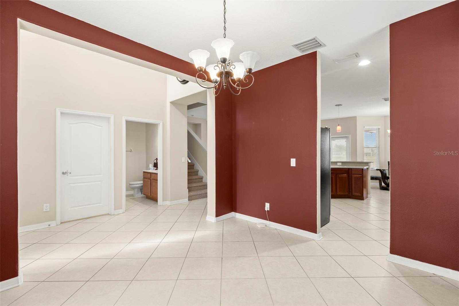 Dining Room Showing Entry into Kitchen and Hallway