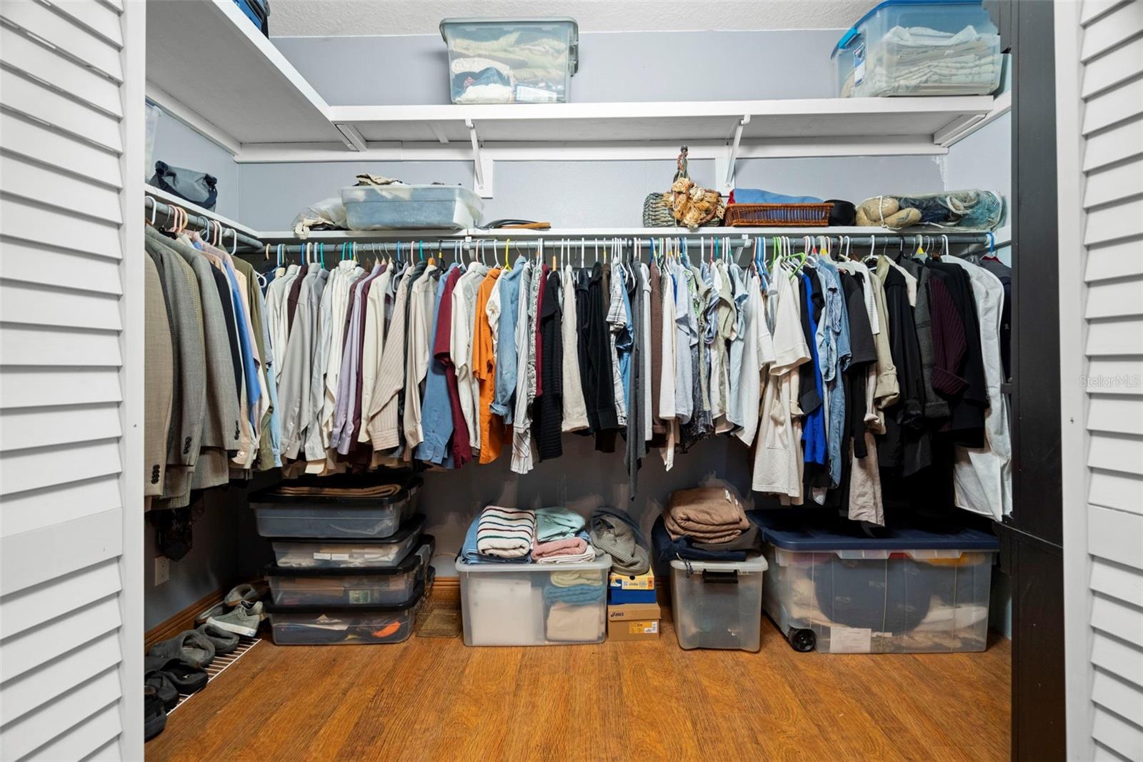 Lower level bedroom walk in closet
