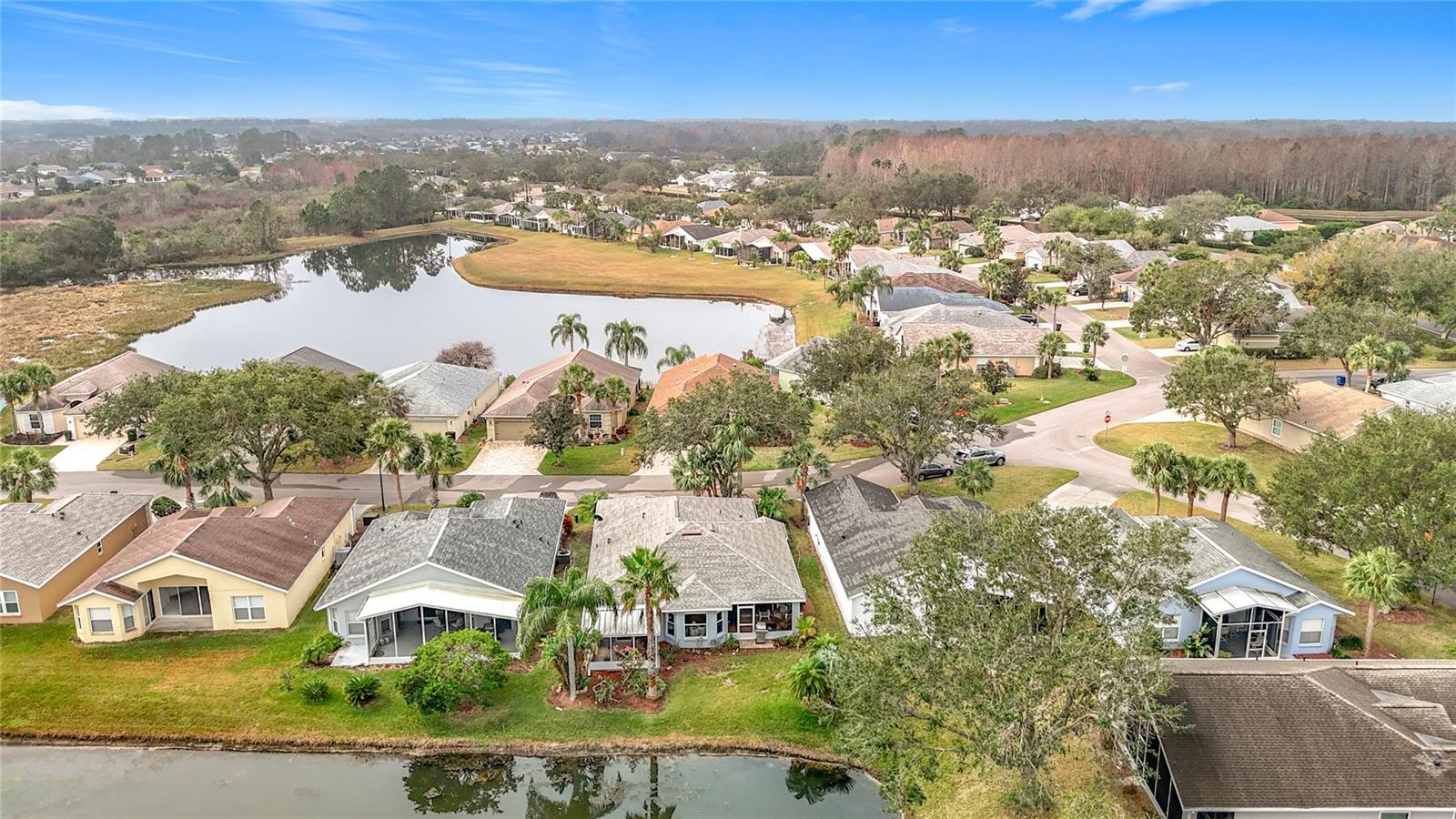 Aerial view from the back of the home overlooking the amazing community