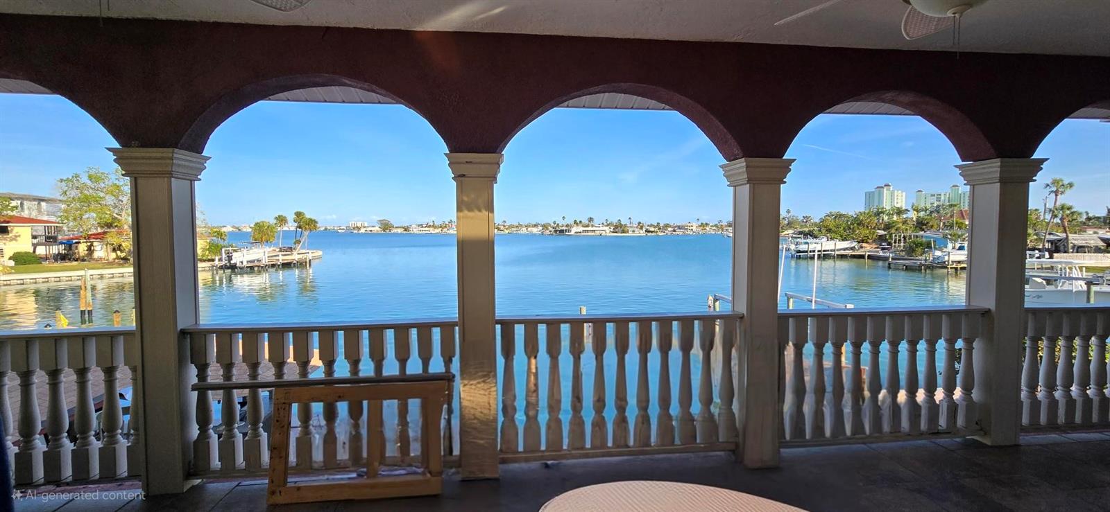 Porch view of Boca Ciega Bay.