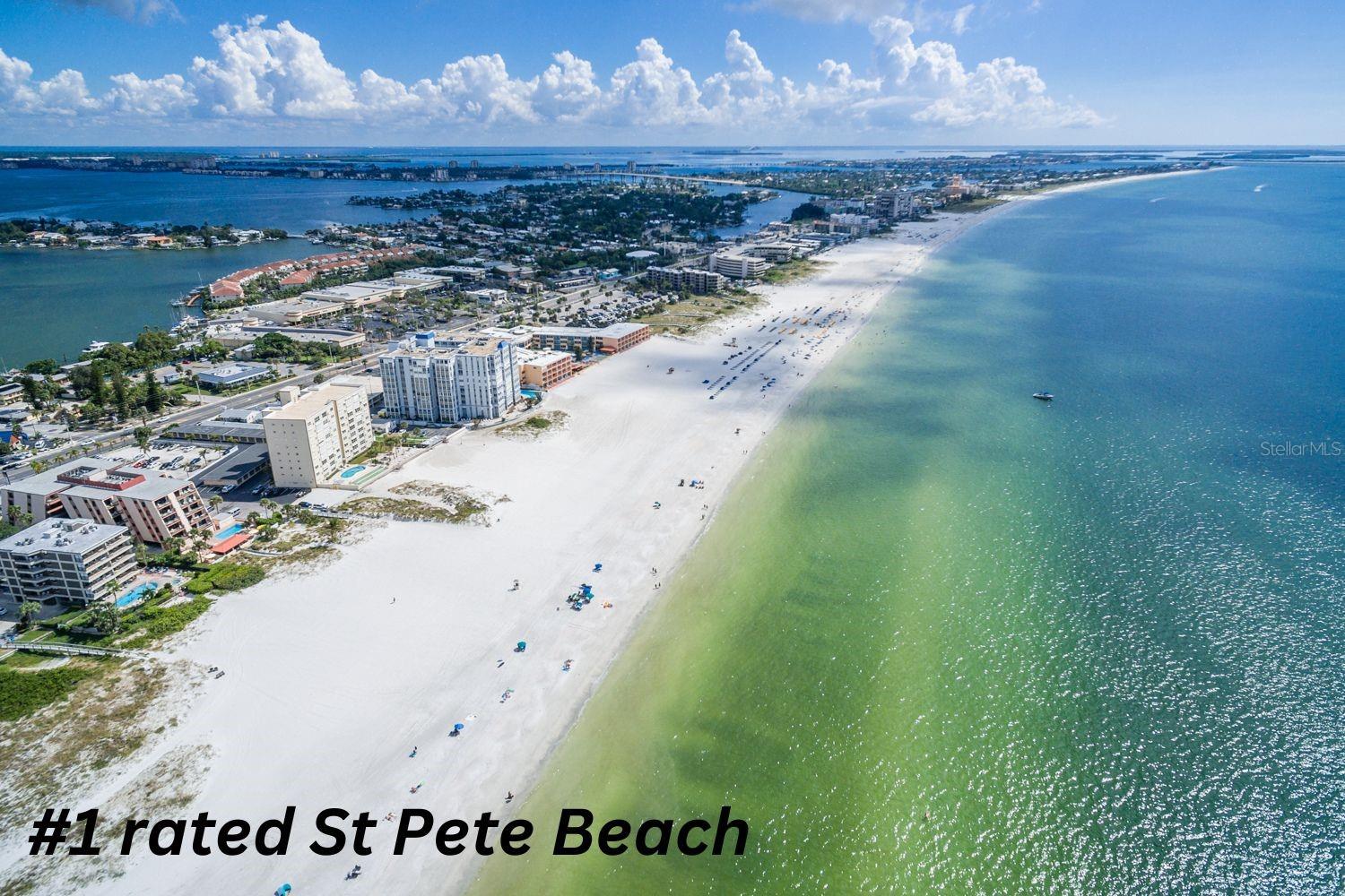 St Pete Beach on the Gulf of Mexico. Easy walk from the property.