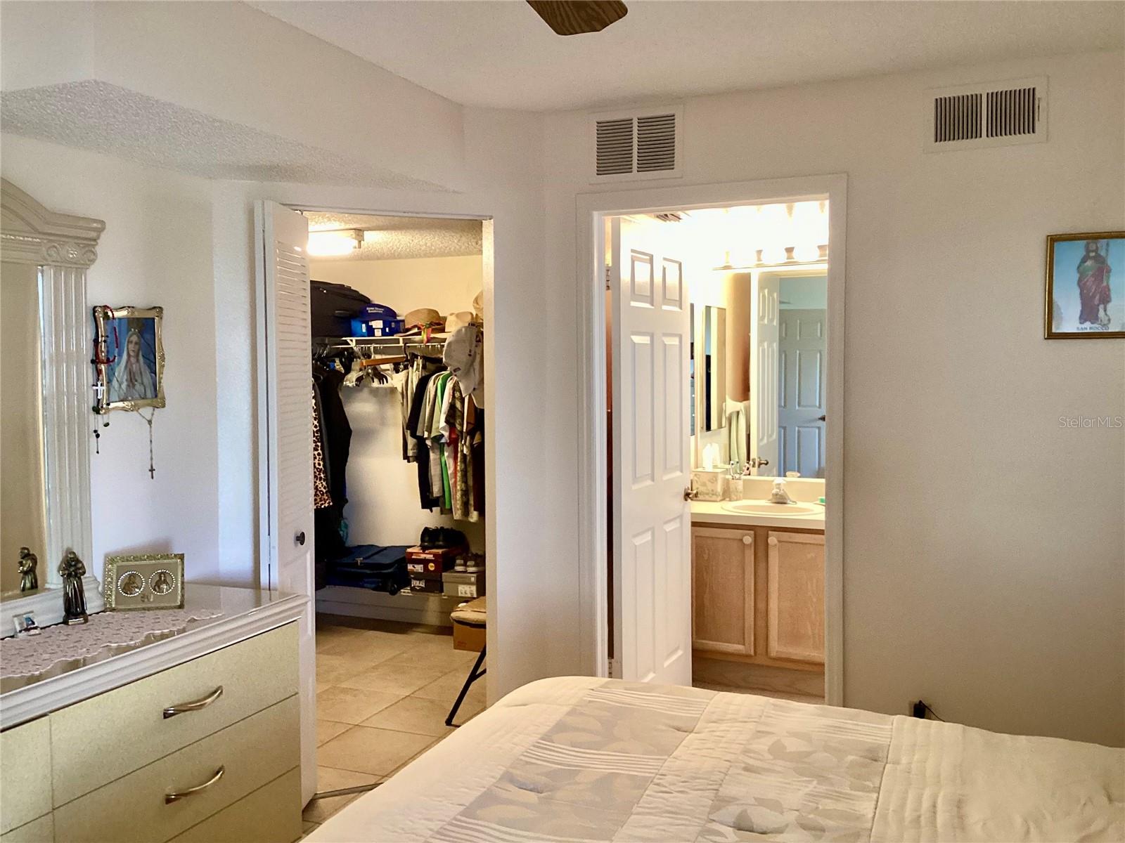 Master suite has huge walk-in closet.