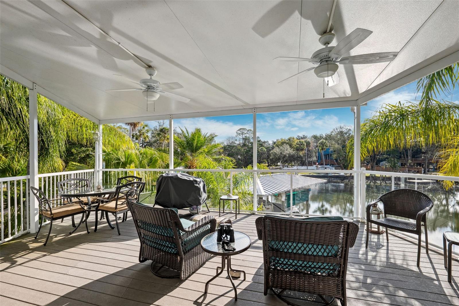 Rear Porch w/Water Views