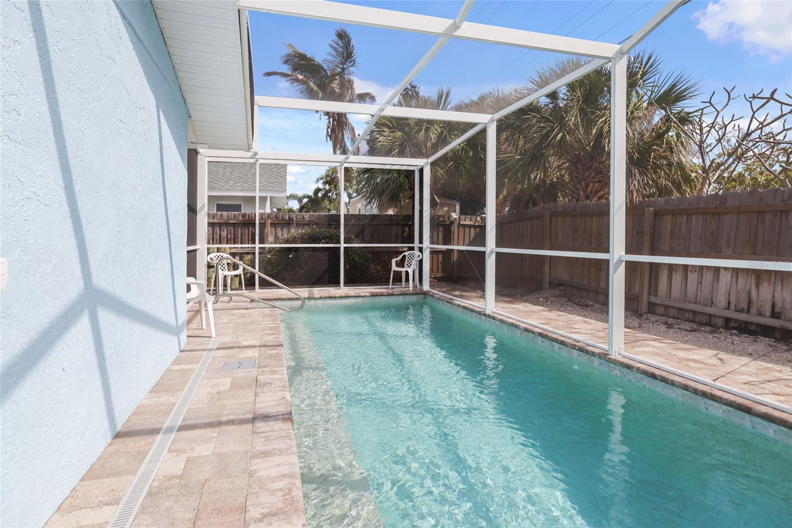 Saltwater Heated Pool with Shelf