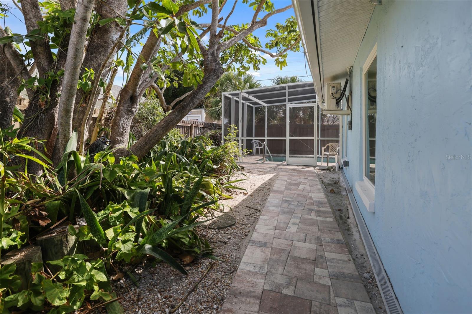 Backyard with French Drain & Pavers