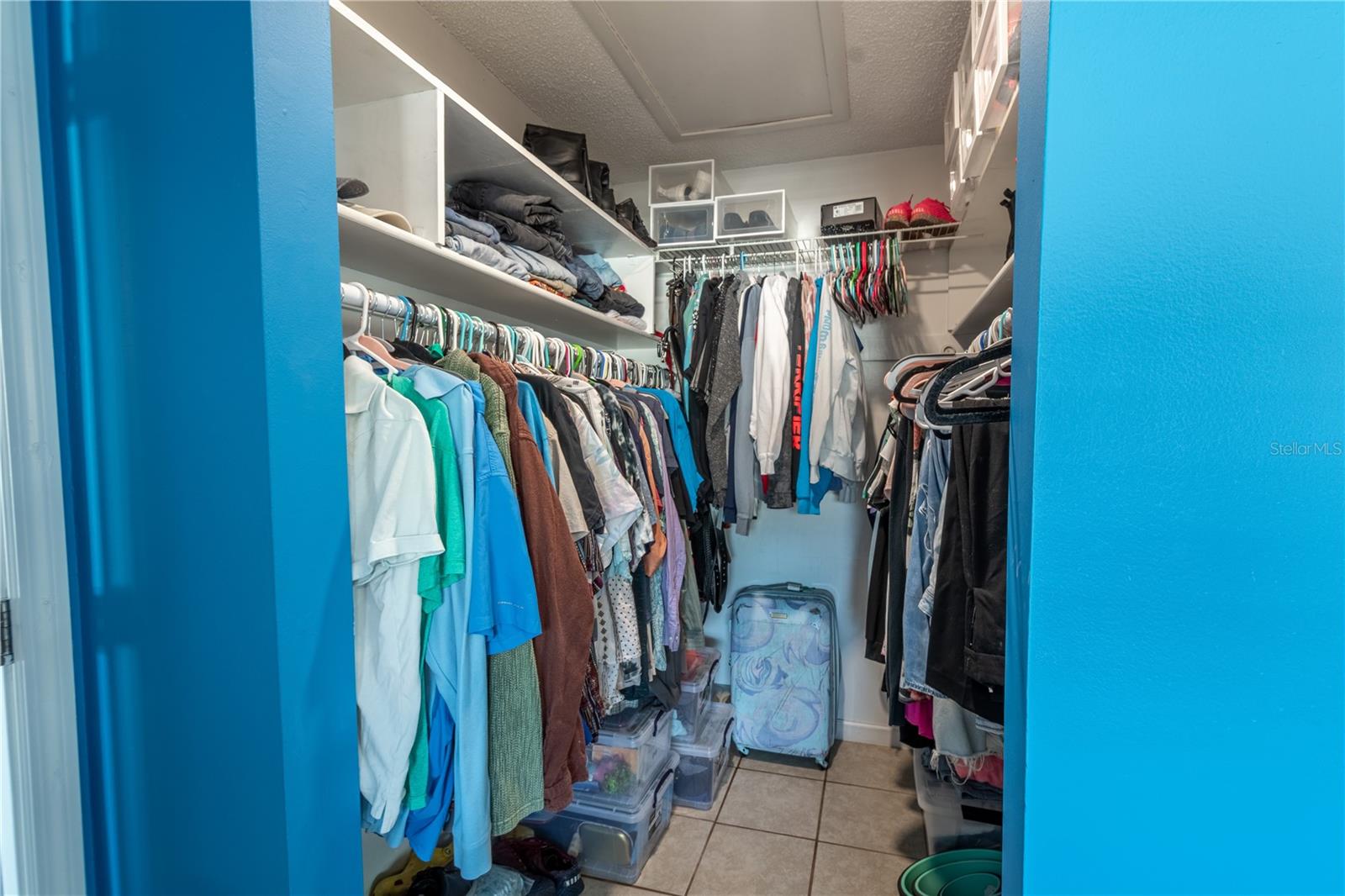 The primary walk-in closet