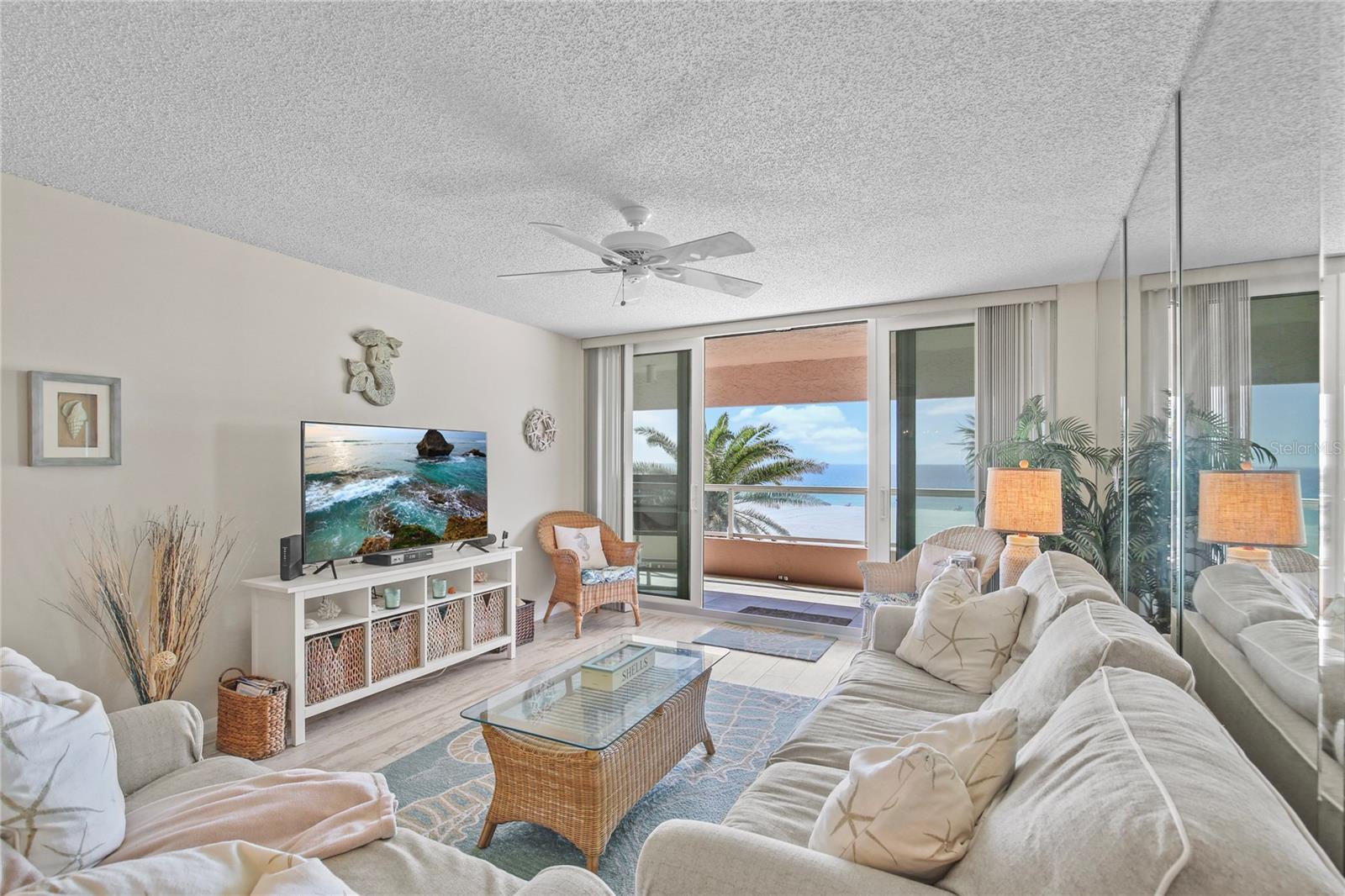 Sink in and relax in the spacious living area and watch the waves lap on to the shore.