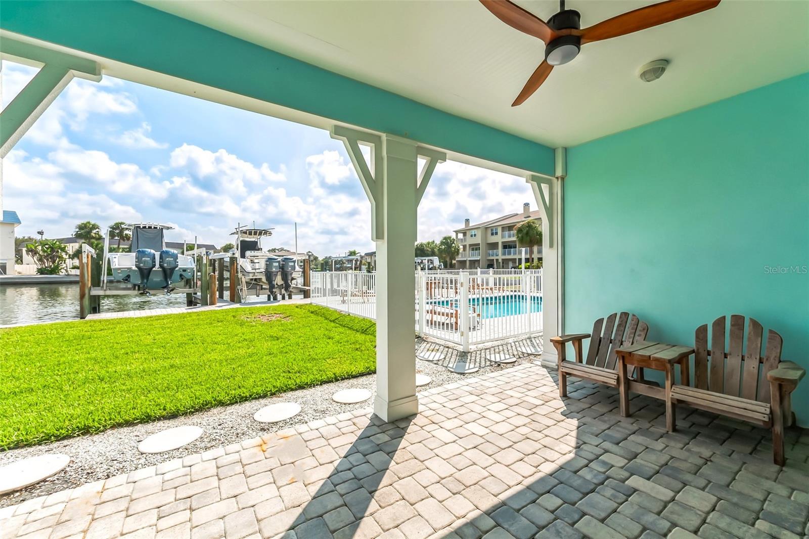 1st floor to heated pool and boat lifts.