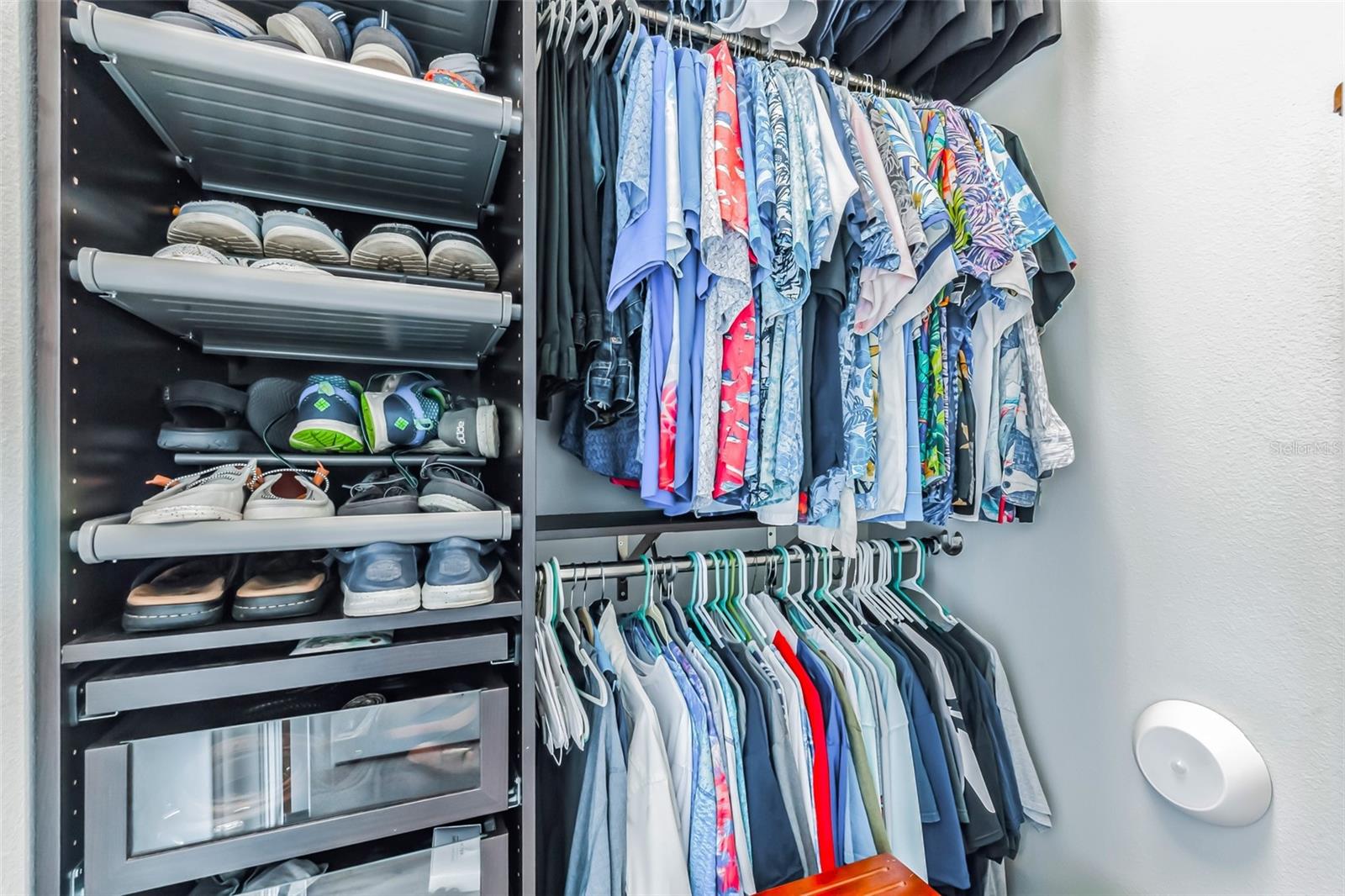 Closet system in both Primary walk-ins.