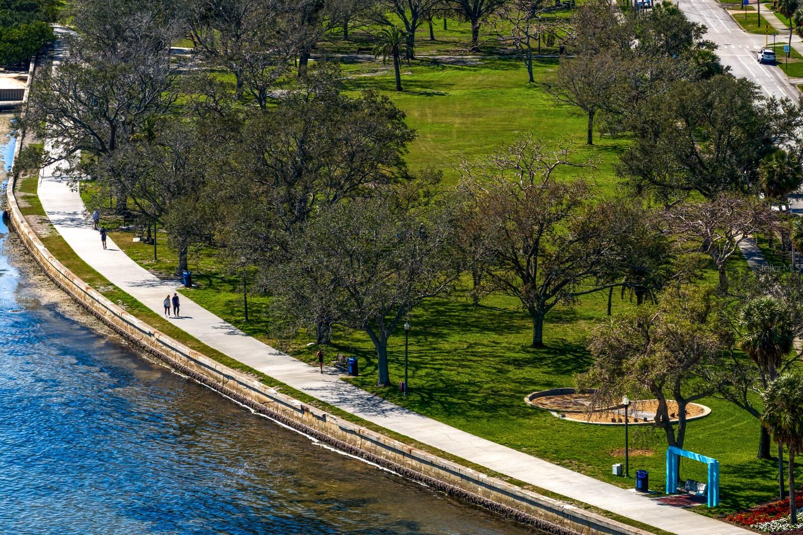 Walking Paths Along the Parks and Water