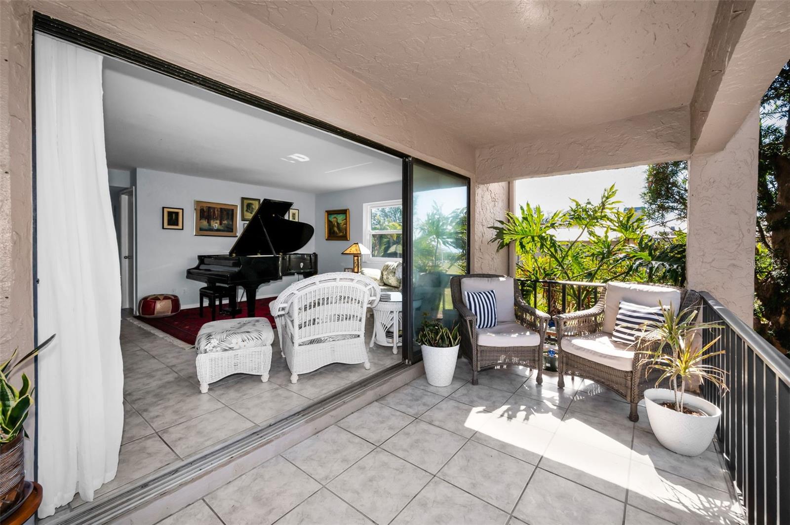 Relax on this large lanai