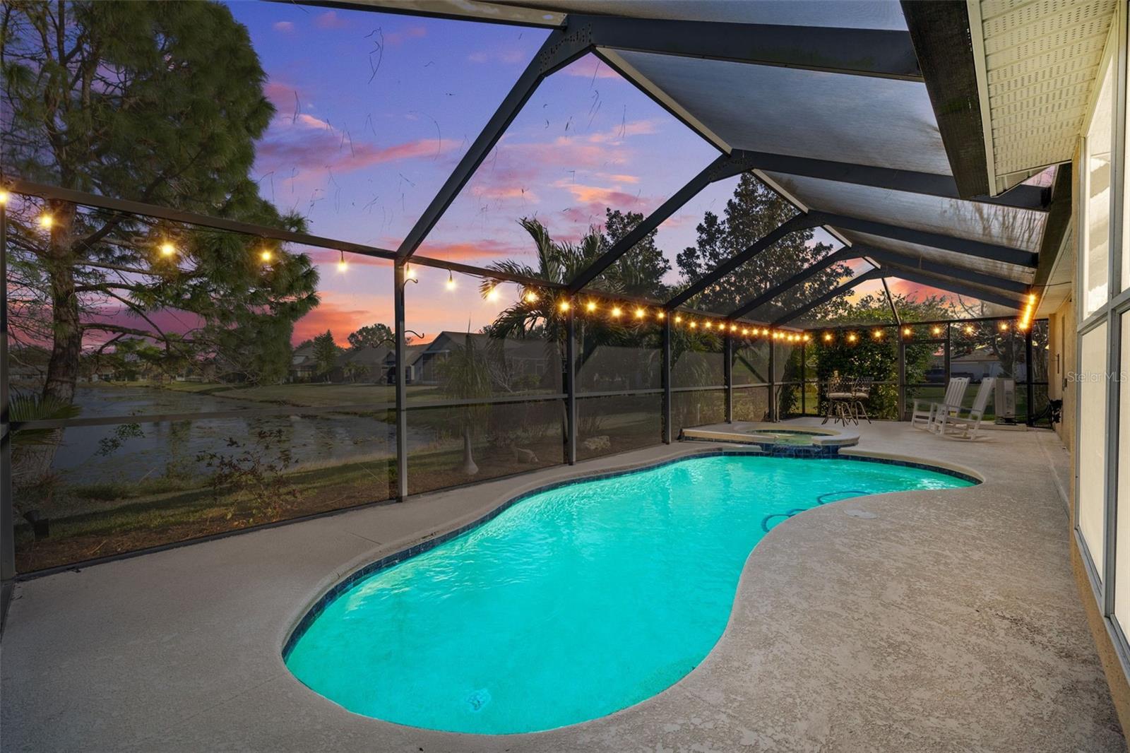 Pool overlooking the pond