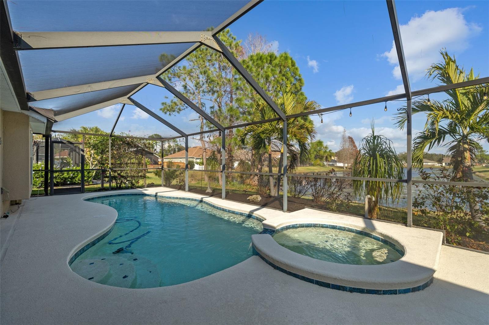 Pool on large pool deck