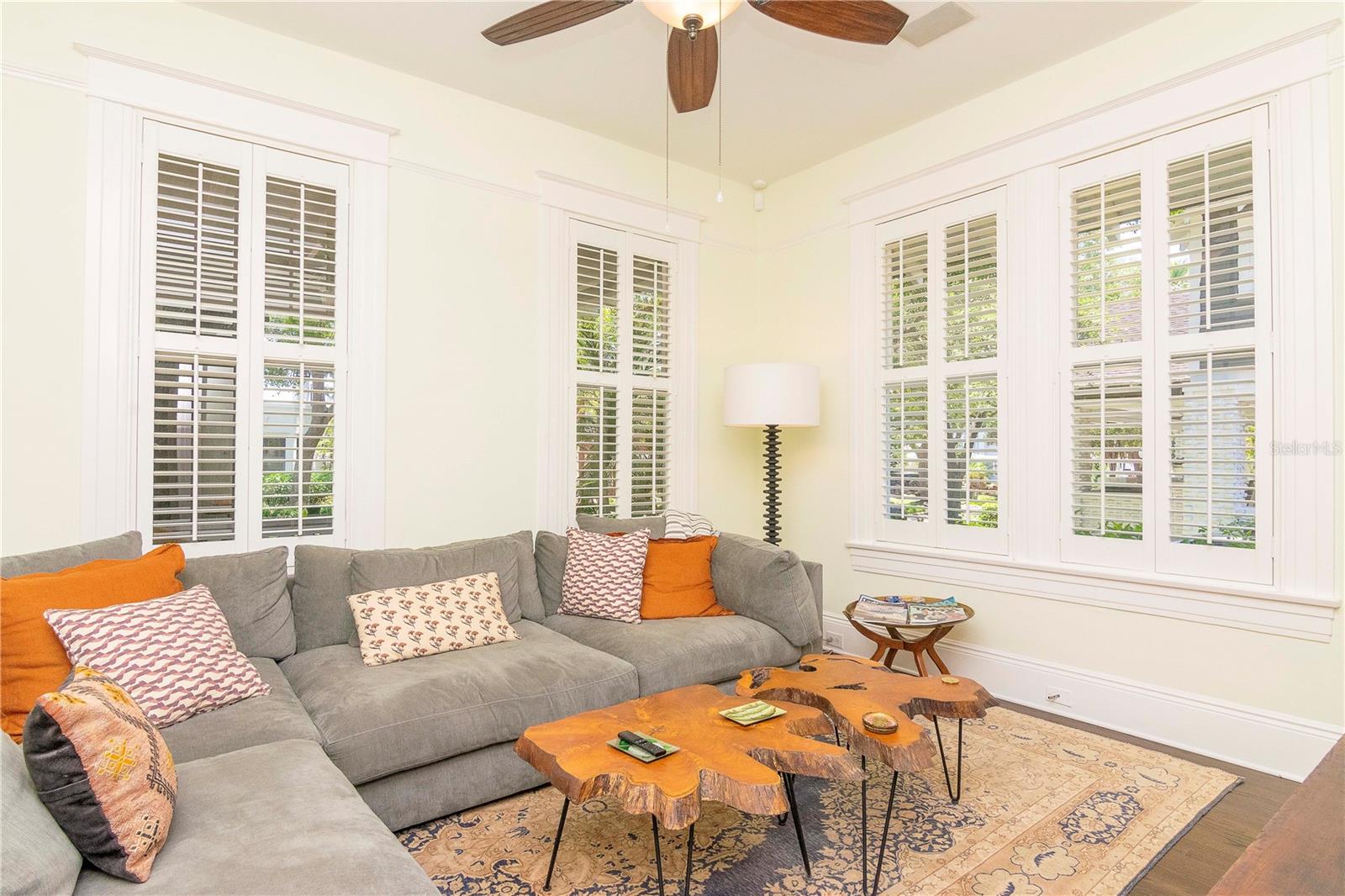 Downstairs 5th bedroom, featured as a casual family room. This space would also work well as a home office, gym, or playroom. The options are endless.