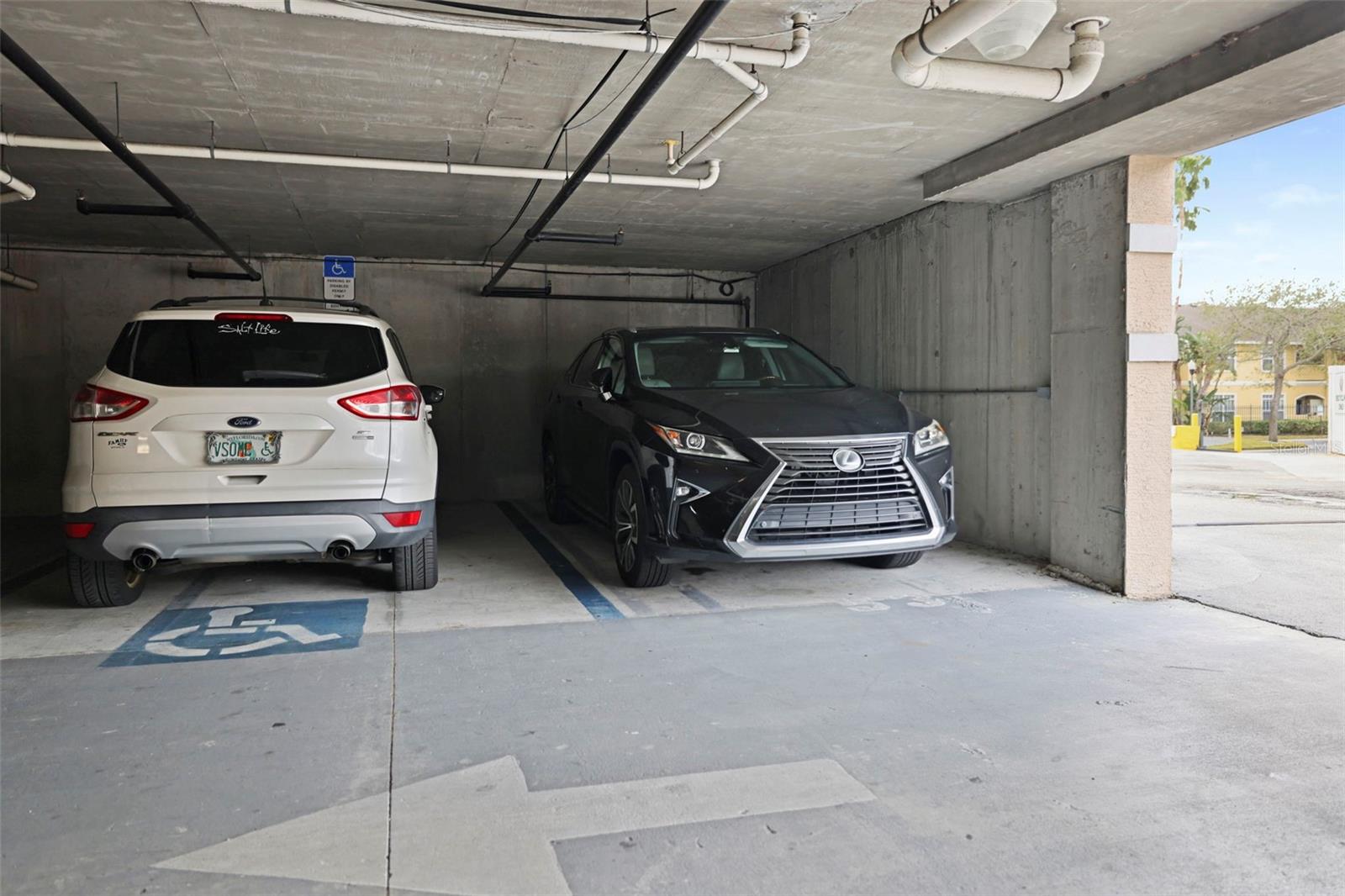 Under-Building Parking Right Beside Entry